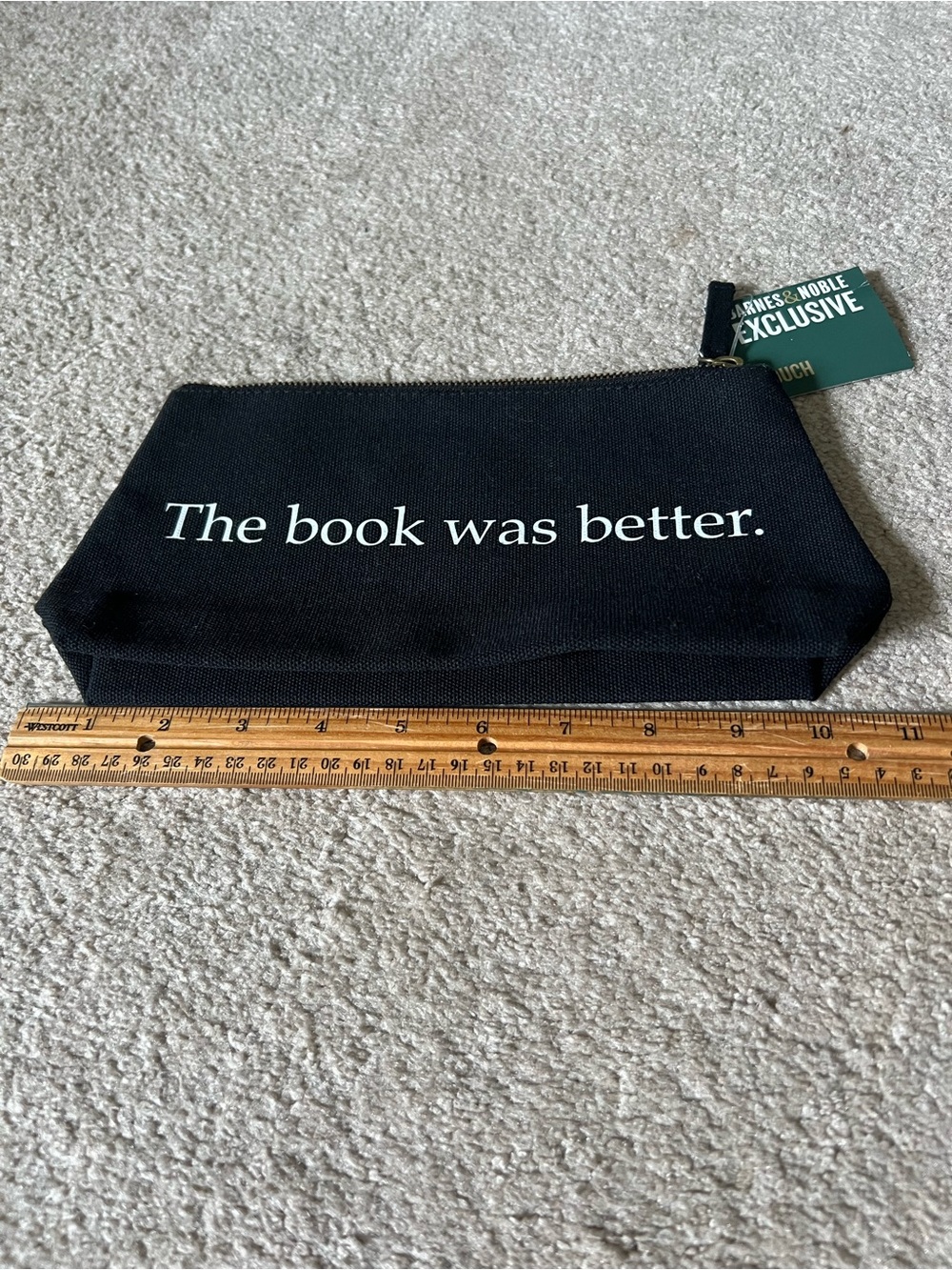 Barnes & Noble Black Canvas Pouch, NWT